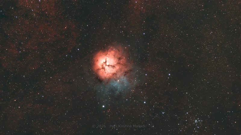 Trifid Nebula, photographed by Hari Krishna Malladi.