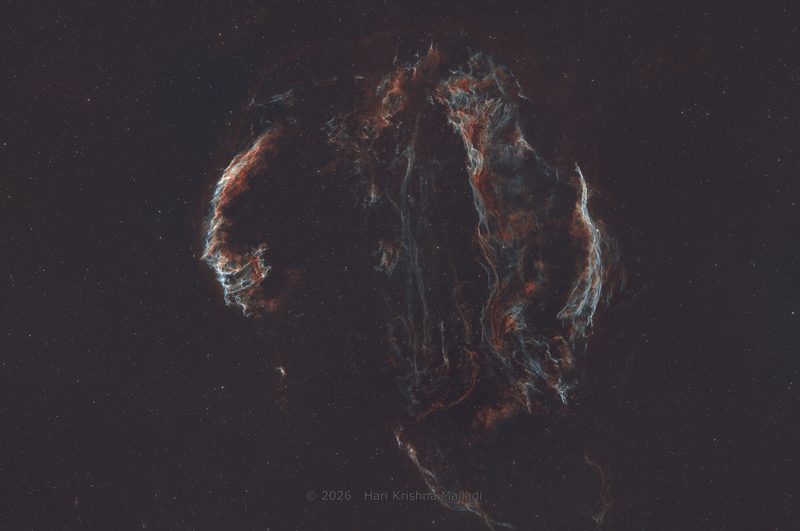 Veil Nebula, photographed by Hari Krishna Malladi.