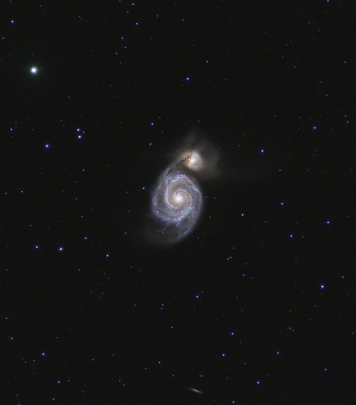 Whirlpool Galaxy, photographed by Hari Krishna Malladi.