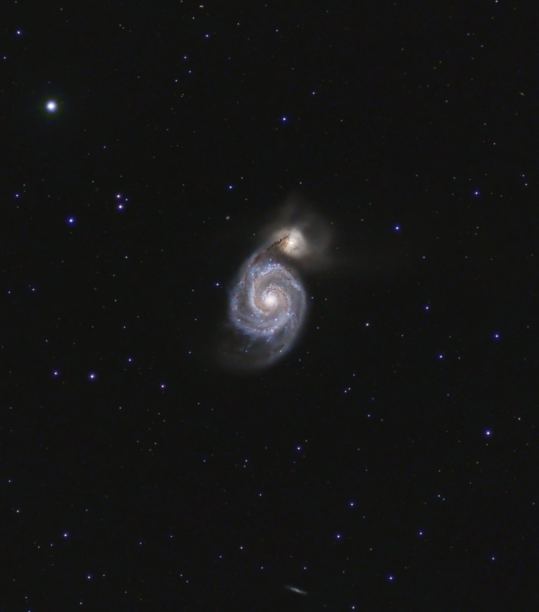 Whirlpool Galaxy, photographed by Hari Krishna Malladi.